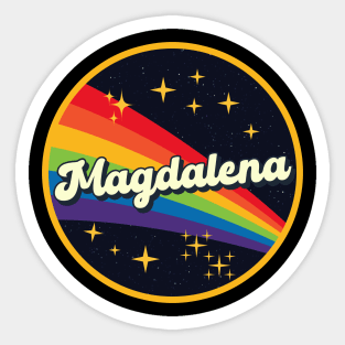 Magdalena // Rainbow In Space Vintage Style Sticker